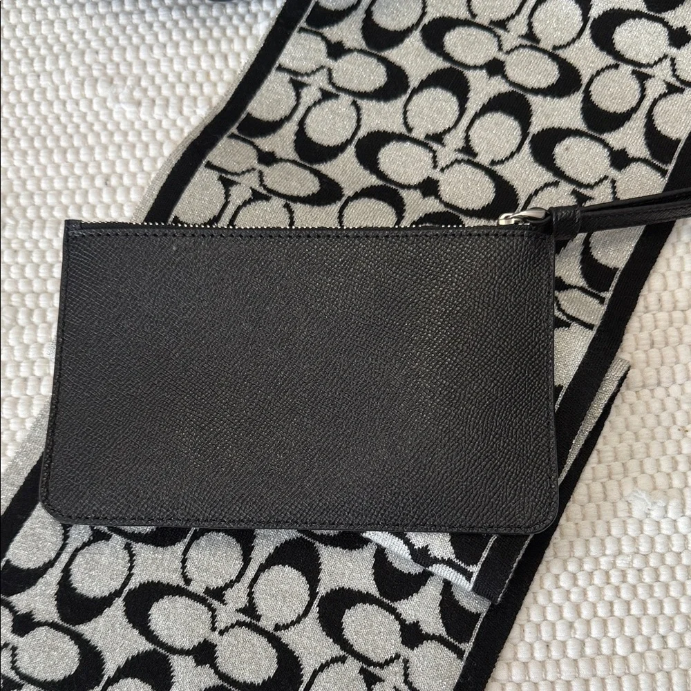 Coach Starry Black Glitter Wristlet - Picture 2 of 4